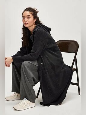 Free People Landon Jacket in Black, NWT, size L